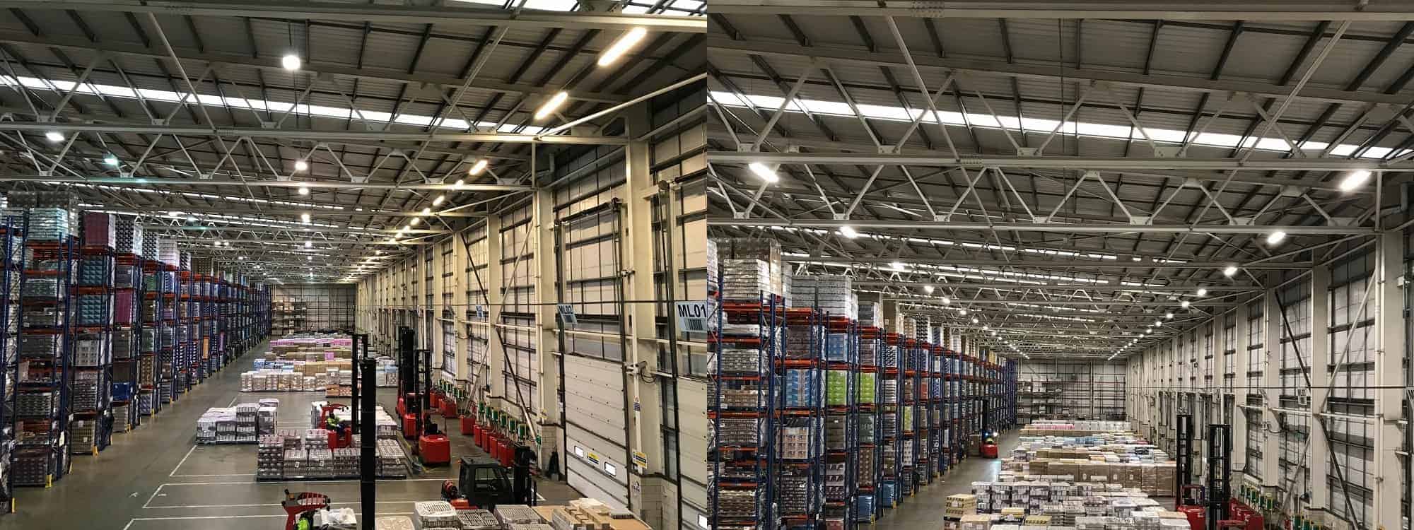 before and after lighting