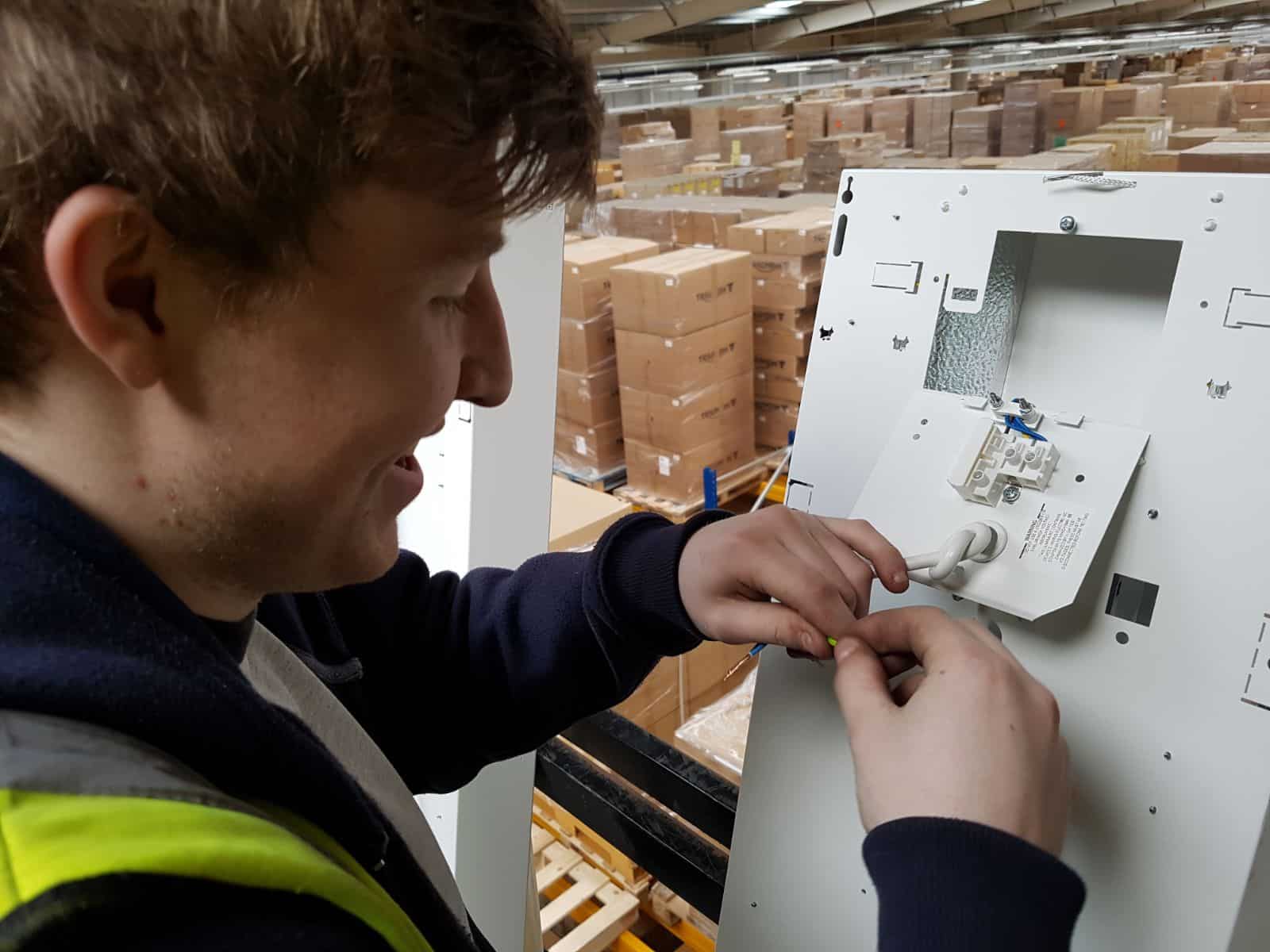 smiling electrician